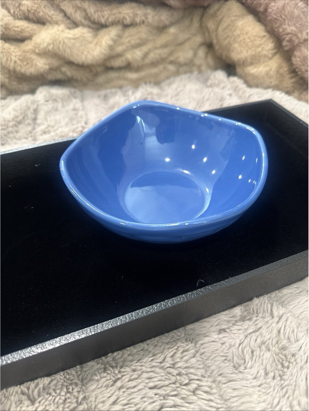 Longaberger Woven Traditions Dessert Ripple Bowl Cornflower Retired #646028 EUC
